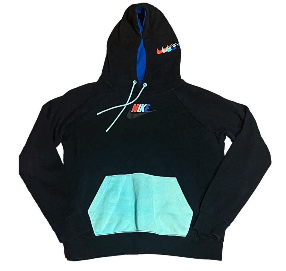 Nike Sportswear Fleece Pullover Hoodie, Retro, Aqua, Women's Size Small